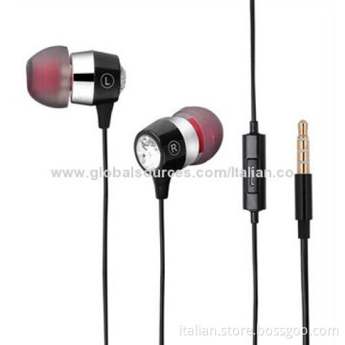 Hot Selling Brand Mobile Phone Metal Earphones with Volume Control, 3.5mm PlugNew